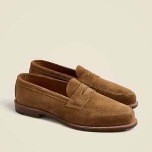 New! Alden x J.Crew Suede Penny Loafers 5735F